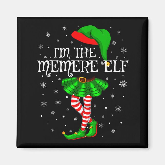 Family Matching Women Girls I'm The Memere Elf Chr Magnet (Front)