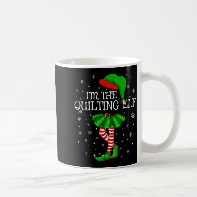 Family Matching Women Girls I'm The Quilting Elf C Coffee Mug (Right)