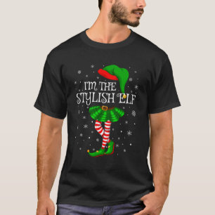 Family Matching Women Girls I'M The Stylish Elf Ch T-Shirt