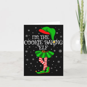 Family Matching Women Girls The Cookie Baking Elf Card