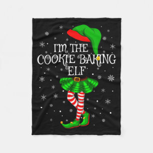 Family Matching Women Girls The Cookie Baking Elf Fleece Blanket