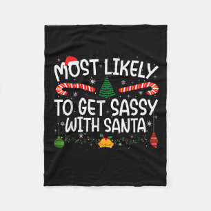 Family Matching Xmas Most Likely To Get Sy With Sa Fleece Blanket