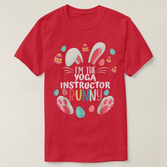 Family Matching YOGA INSTRUCTOR Bunny Graphic East T-Shirt (Design Front)