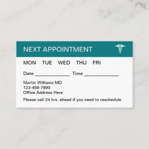 Family Medical Appointment Business Cards