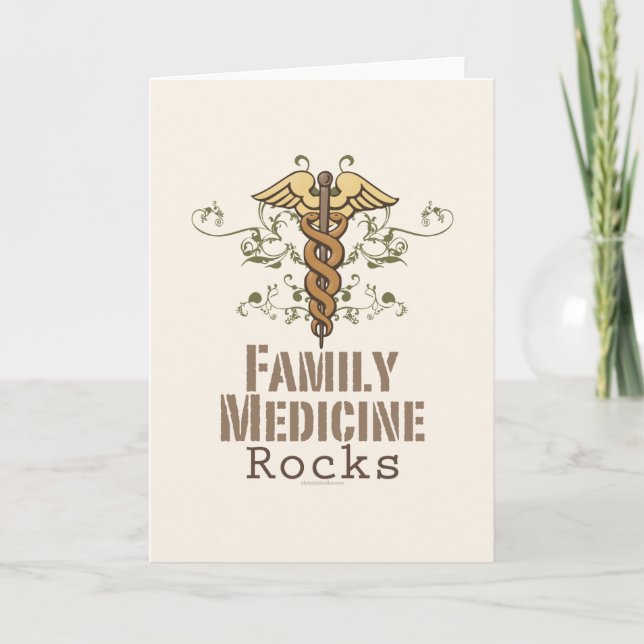 Family Medicine Rocks Greeting Card (Front)