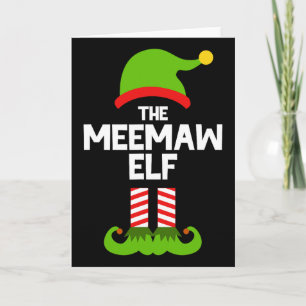 Family Meemaw Elf Christmas Matching Pajama Funny Card