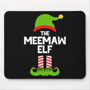 Family Meemaw Elf Christmas Matching Pajama Funny Mouse Mat