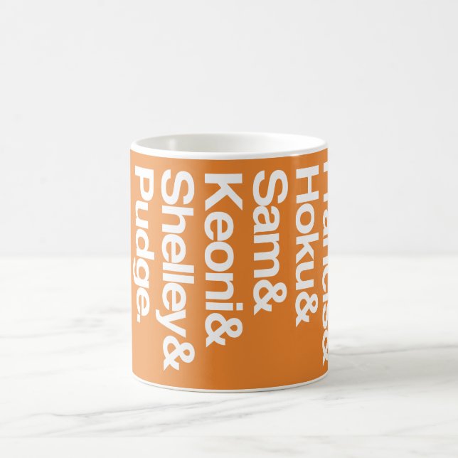 family members names coffee mug (Center)