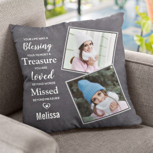 Family Memorial Remembrance Keepsake Photo Cushion