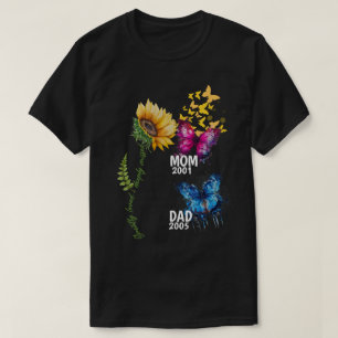 Family Memorial Sunflower & Butterfly Watercolor T-Shirt