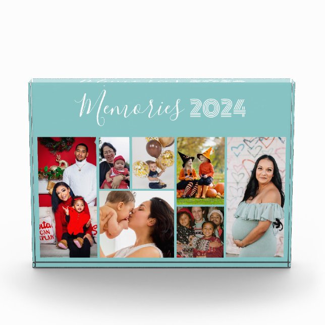 Family Memories 5 photo collage Photo Blocks (Front)
