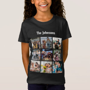 Family Memories 9 Photo Grid Personalised Collage T-Shirt