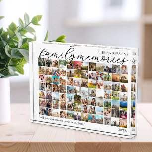 Family Memories Personalised 84 Picture Collage Photo Block