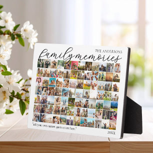 Family Memories Personalised 84 Picture Collage Plaque