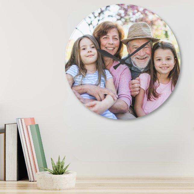 Family Memories Personalized Grandparent Photo Large Clock (Family Memories Personalized Grandparent Photo Large Clock)