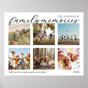 Family Memories Personalized Photo Collage Poster
