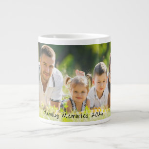 Family Memories Photo Christmas Holiday Gift Large Coffee Mug