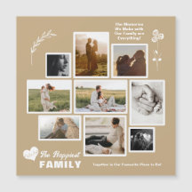 Family Memories Photo Collage Magnetic Card
