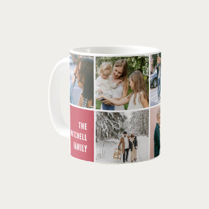 Family Memories Simple Photo Collage Coffee Mug