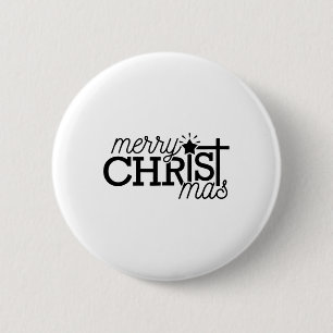 Family Merry Christmas Christian Cross Pyjamas Xma 6 Cm Round Badge