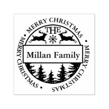 Family Merry Christmas Deer theme