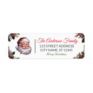 Family Merry Christmas Santa Claus Personalised