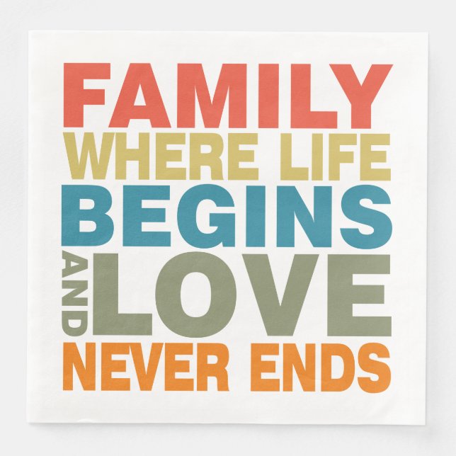 Family message napkin (Front)