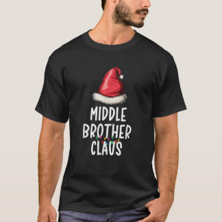 Family Middle Brother Claus Christmas Santa s Paja T-Shirt