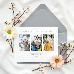 Family Minimalist 3 Photos Collage Keepsake Postcard