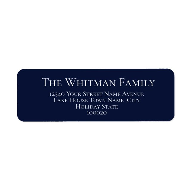 Family Minimalist Navy Return Address (Front)