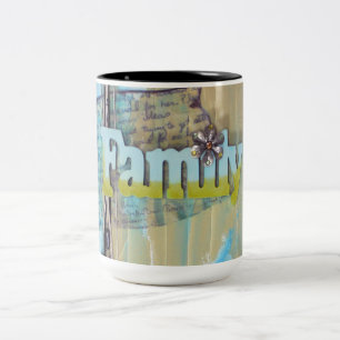 Family Mixed Media Two-Tone Coffee Mug