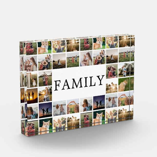 Family Modern Minimalist Photo Grid Collage (Left)