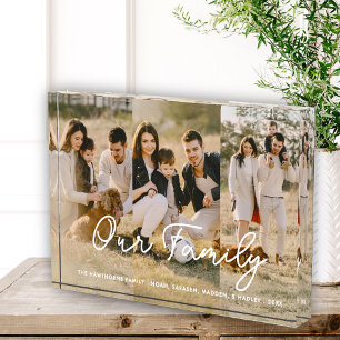 Family Modern Simple Script Photo Collage