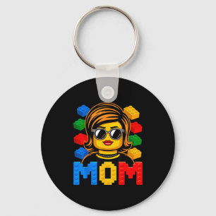 Family mom master builder building bricks blocks key ring