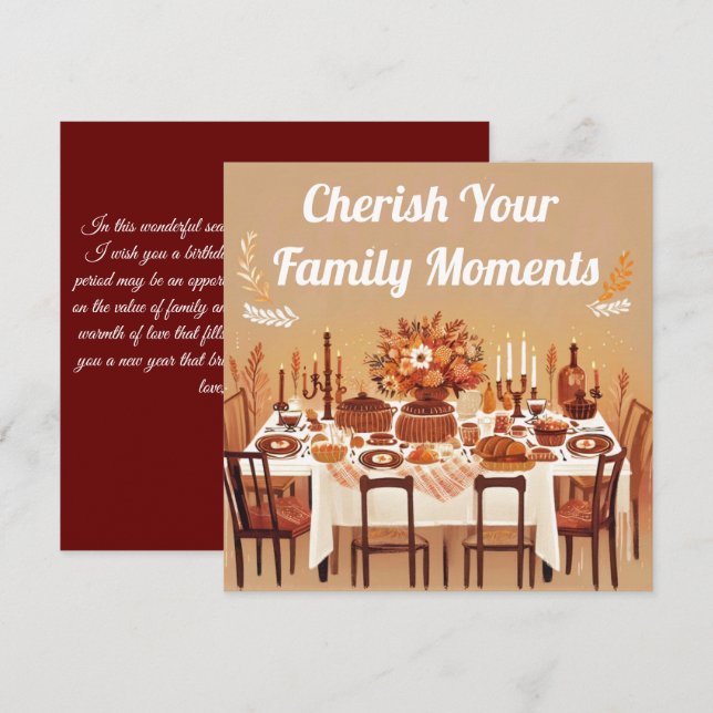 Family Moments: Joyful Christmas Greetings Holiday Card (Front/Back)