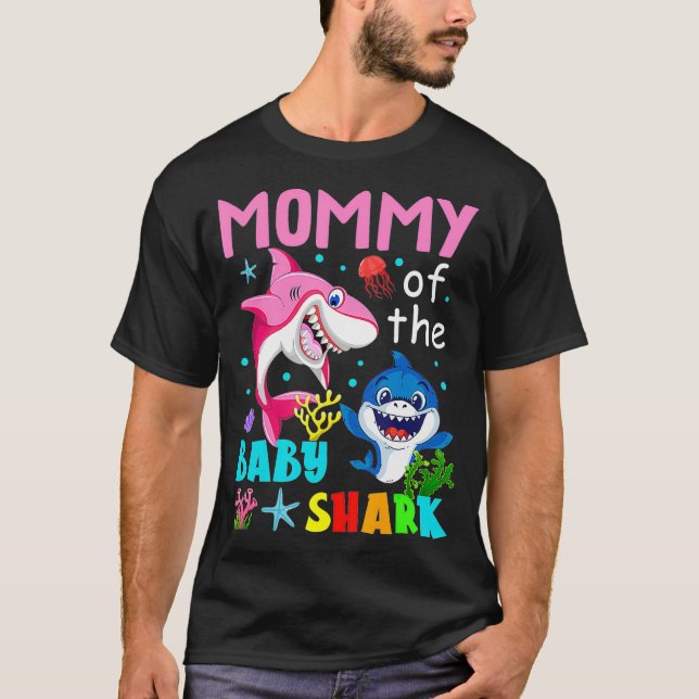 Family  Mommy Of The Baby Shark  T-Shirt (Front)