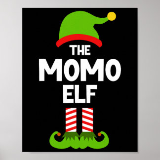 Family Momo Elf Christmas Matching Pajama Funny  Poster