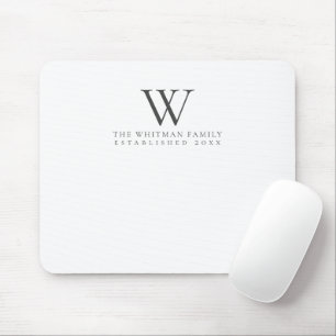 Family Monogram Elegant Mouse Mat