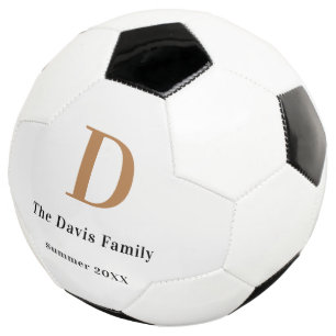 Family monogram name gold football