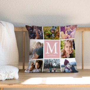 Family Monogram Photo Cushion