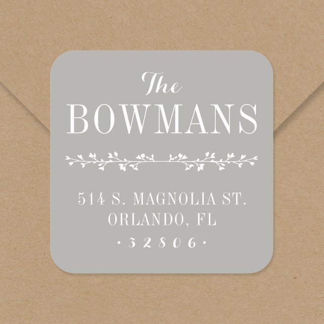 Family Monogram Return Address Stickers (Creator Uploaded)