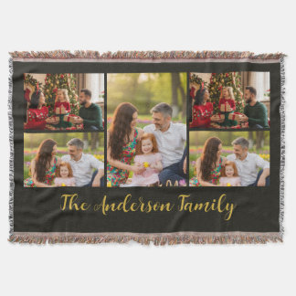 Family Monogram Throw Blanket