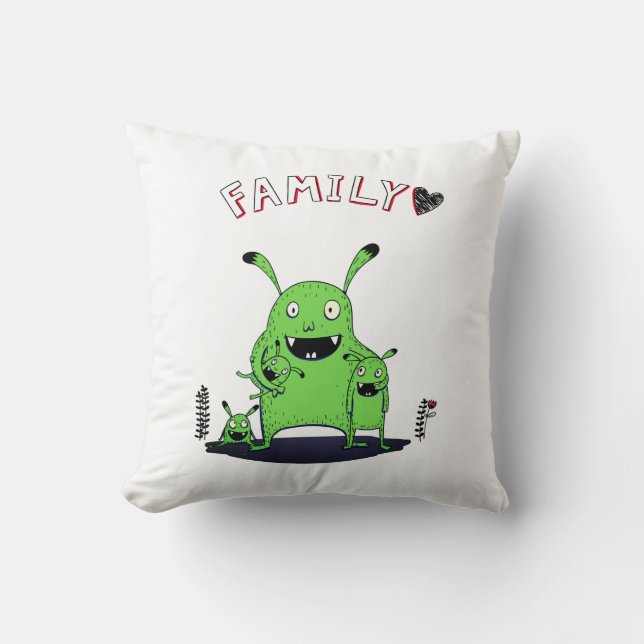 Family Monsters  Cushion (Front)