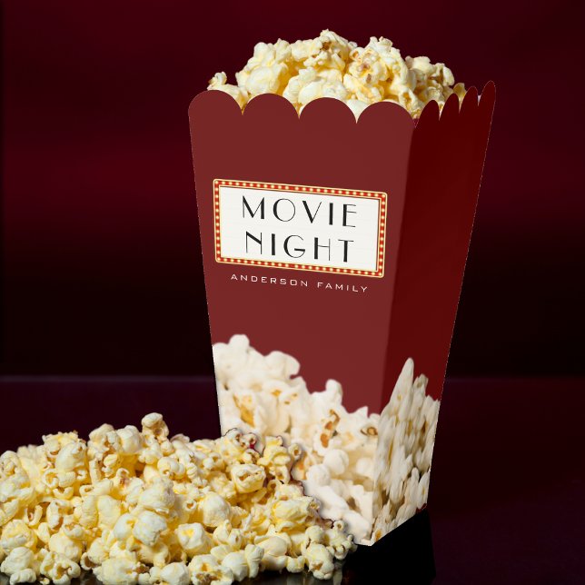 Family Movie Night Theatre Marquee Sign Popcorn Favour Box (Family Movie Night Theater Marquee Sign Popcorn Favor Boxes
)