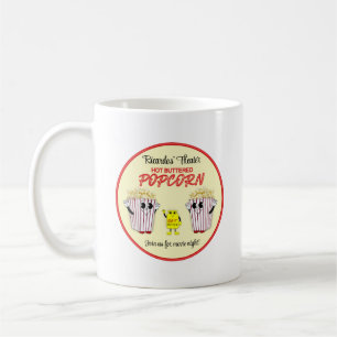 Family Movie Theater with Hot Buttered Popcorn Coffee Mug
