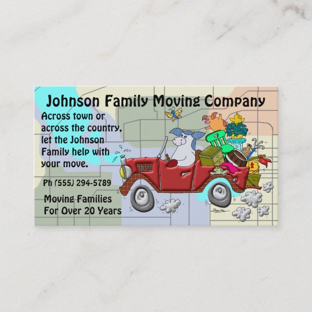 Family Moving Company Business Card (Front)