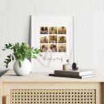 Family multi photo cream heart elegant stylish canvas print<br><div class="desc">Family script elegant multi photo cream natural heart birthday,  Christmas,  mothers day home decor gift.</div>