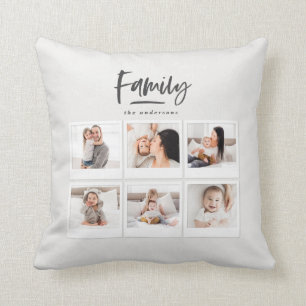 family multi photo photograph cushion