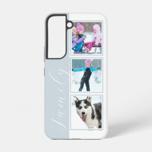 Family Multi Photo Strip in Powder Blue Samsung Galaxy Case