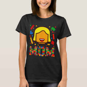 Family mum master builder building bricks blocksFa T-Shirt